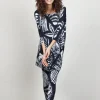 DiDi Basic legging in Black with Shell Symphony print- Leggings | Lange Broeken