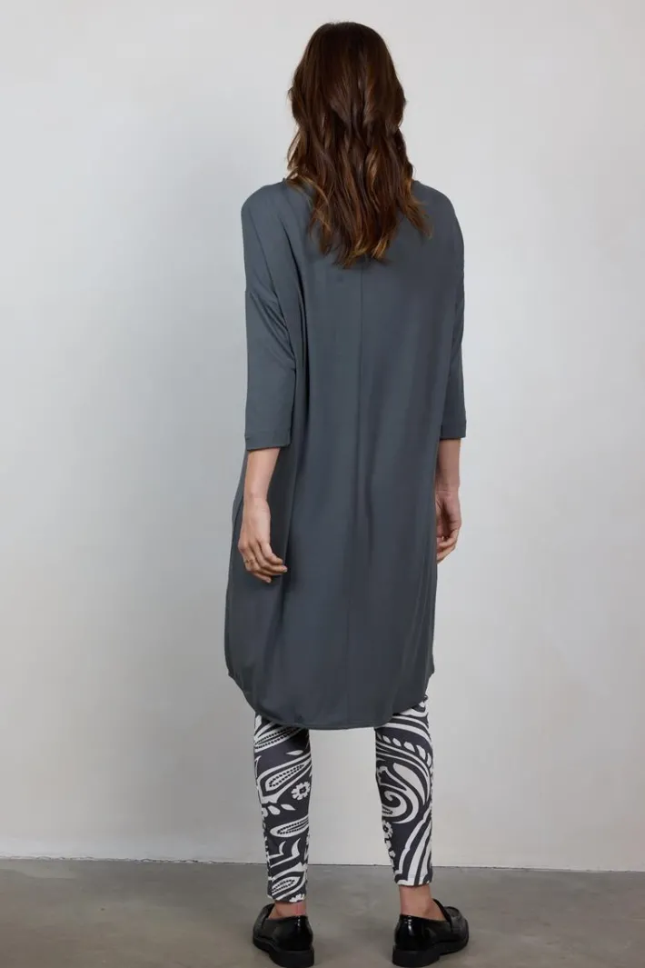DiDi Basic legging in Dark shadow with Grandeur print- Leggings | Lange Broeken