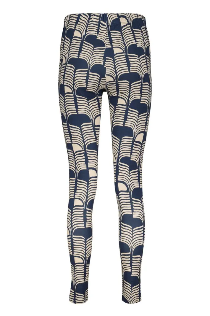 DiDi Basic leggings Dark blue Glow print- Leggings | Lange Broeken