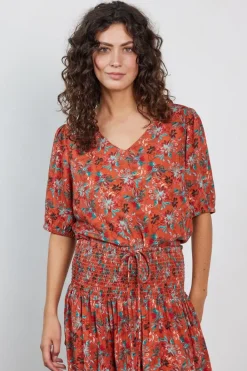 DiDi Blouse Poppy Reflection S print- Blouses