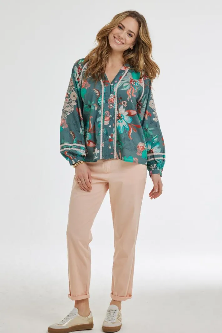DiDi Blouse Abby Atlantic Reflection print- Blouses