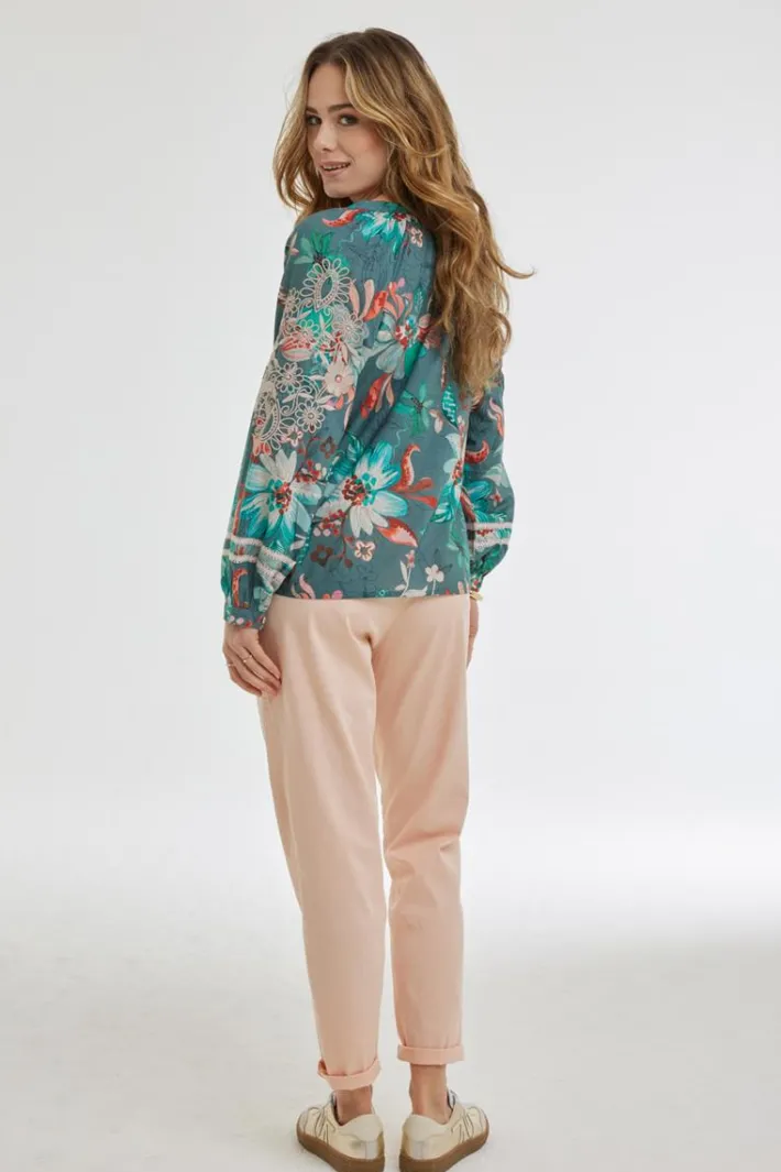 DiDi Blouse Abby Atlantic Reflection print- Blouses