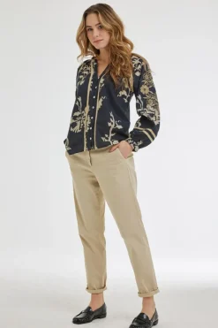 DiDi Blouse Abby Black Bouquet hunt- Blouses