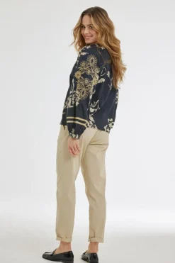 DiDi Blouse Abby Black Bouquet hunt- Blouses