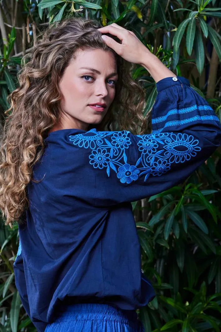 DiDi Blouse Abby Dark blue- Blouses