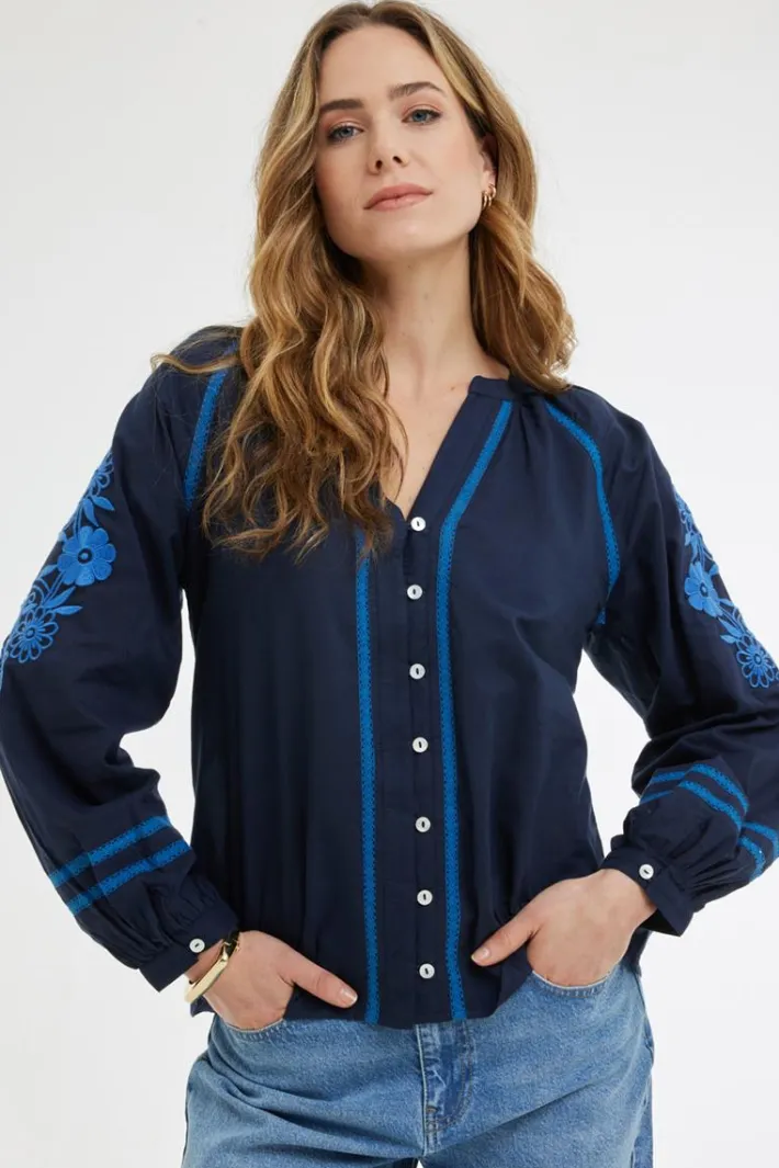 DiDi Blouse Abby Dark blue- Blouses