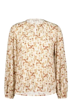 DiDi Blouse Adore Ecru Happy leaves print- Blouses