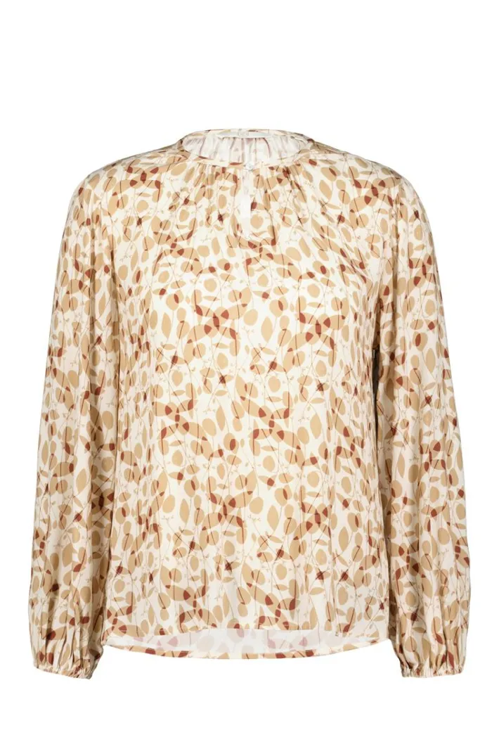 DiDi Blouse Adore Ecru Happy leaves print- Blouses