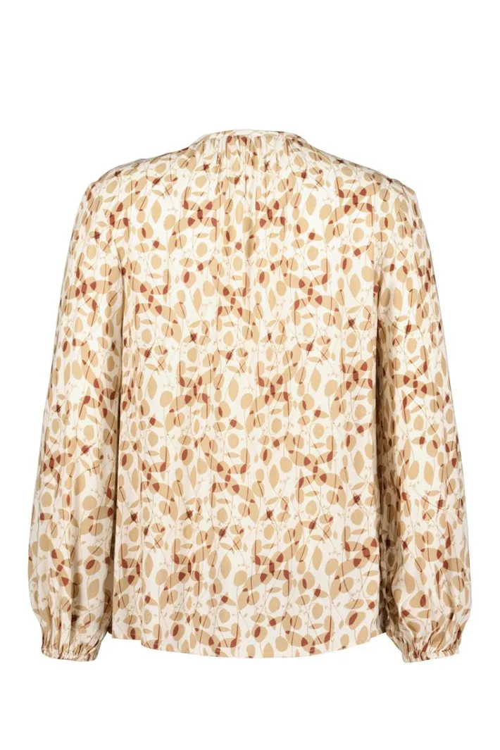 DiDi Blouse Adore Ecru Happy leaves print- Blouses