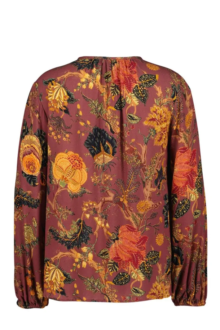 DiDi Blouse Adore Red Woodland print- Blouses