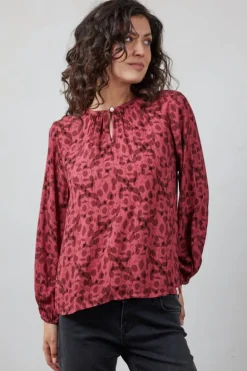 DiDi Blouse Adore Rose Happy leaves print- Blouses