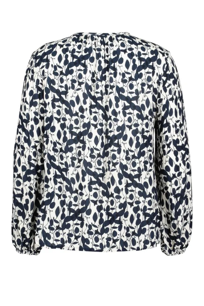 DiDi Blouse Adore Sand Blue Happy leaves print- Blouses