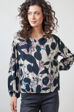 DiDi Blouse Adore Sand Wall flower print- Blouses
