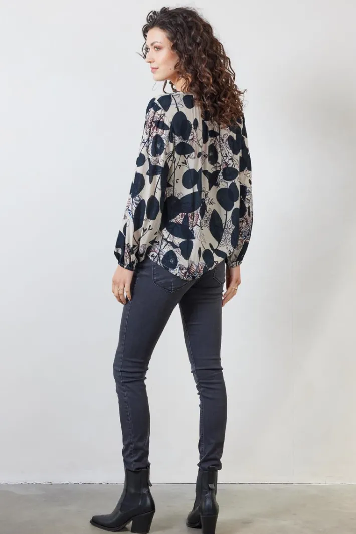 DiDi Blouse Adore Sand Wall flower print- Blouses
