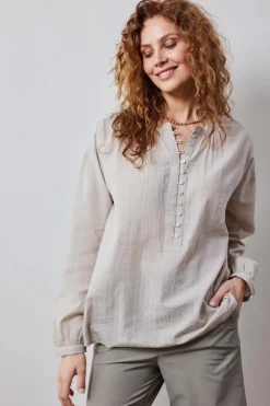 DiDi Blouse Chandy in Feather grey- Blouses