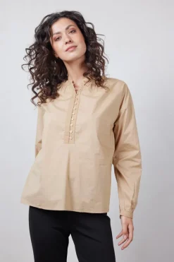 DiDi Blouse Chandy Tan brown- Blouses