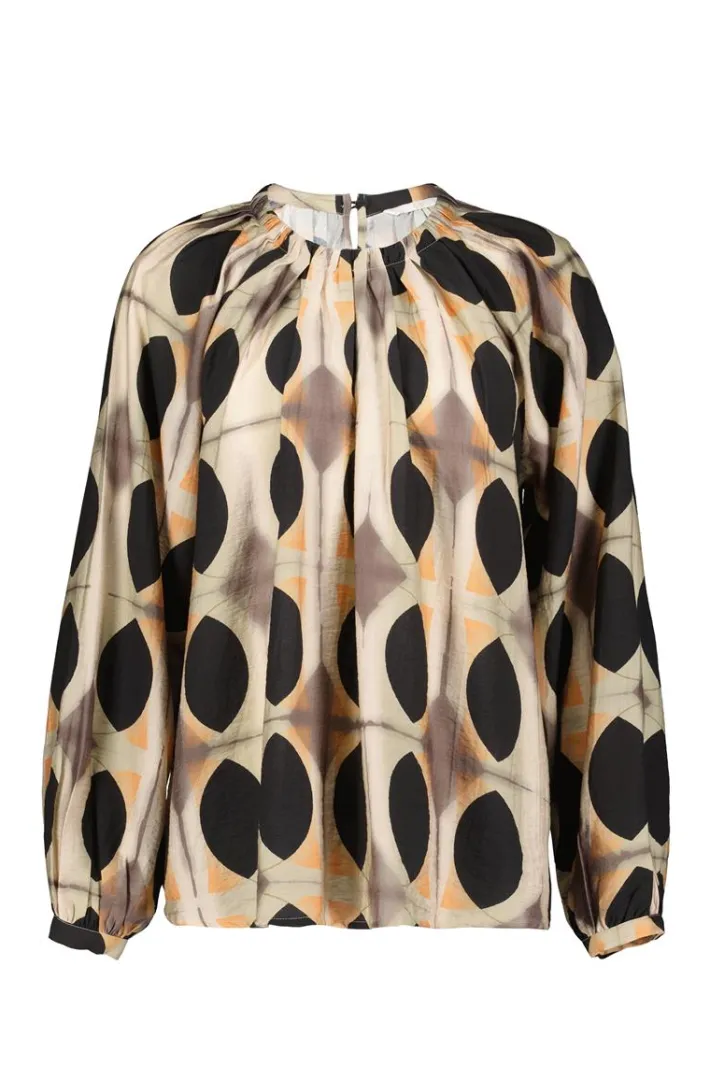 DiDi Blouse Cherish Sand Monsoon print- Blouses