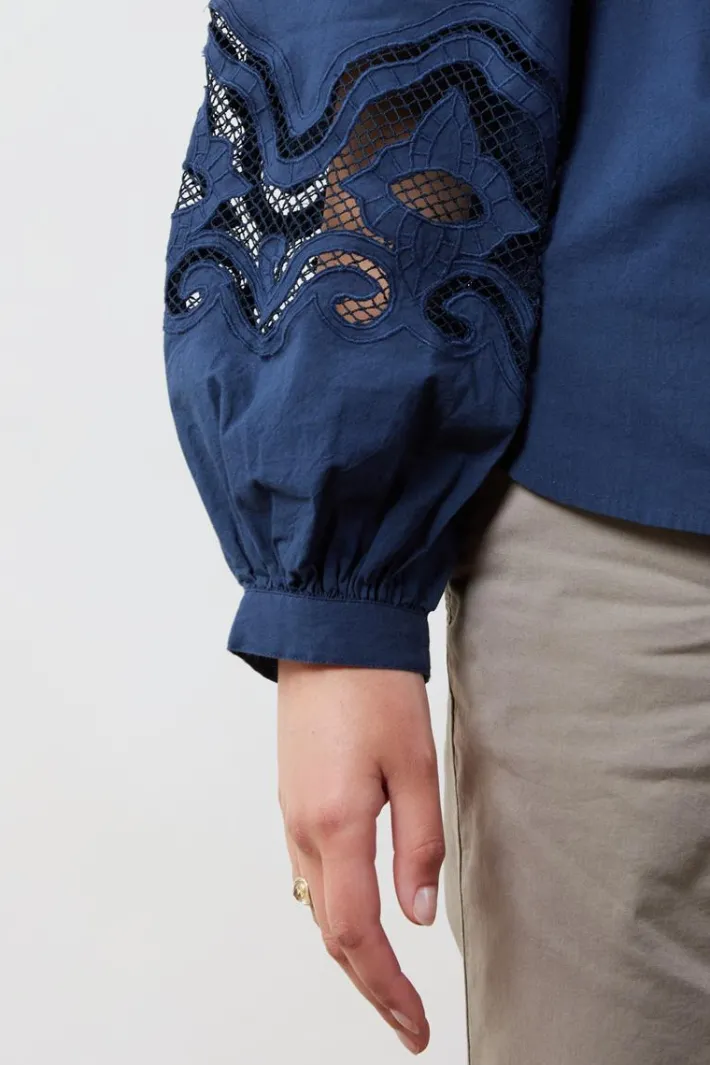 DiDi Blouse Cuty Dark blue- Blouses