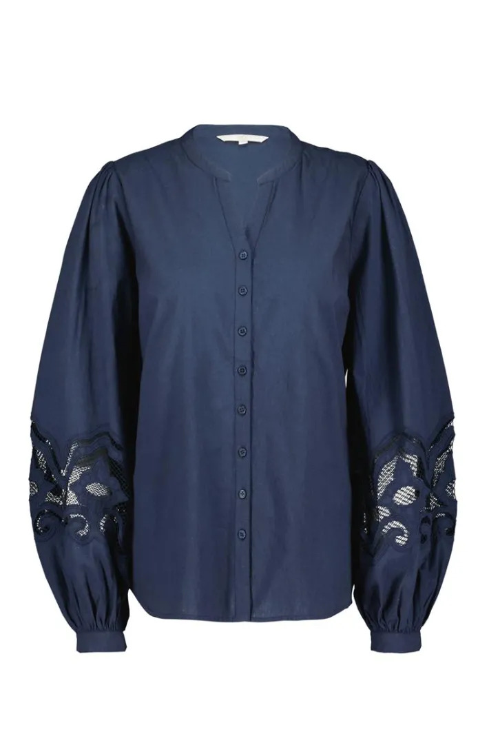 DiDi Blouse Cuty Dark blue- Blouses