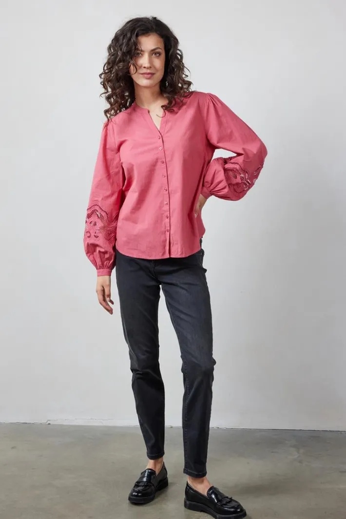 DiDi Blouse Cuty Holly berry rose- Blouses