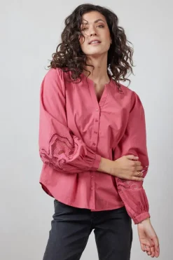 DiDi Blouse Cuty Holly berry rose- Blouses