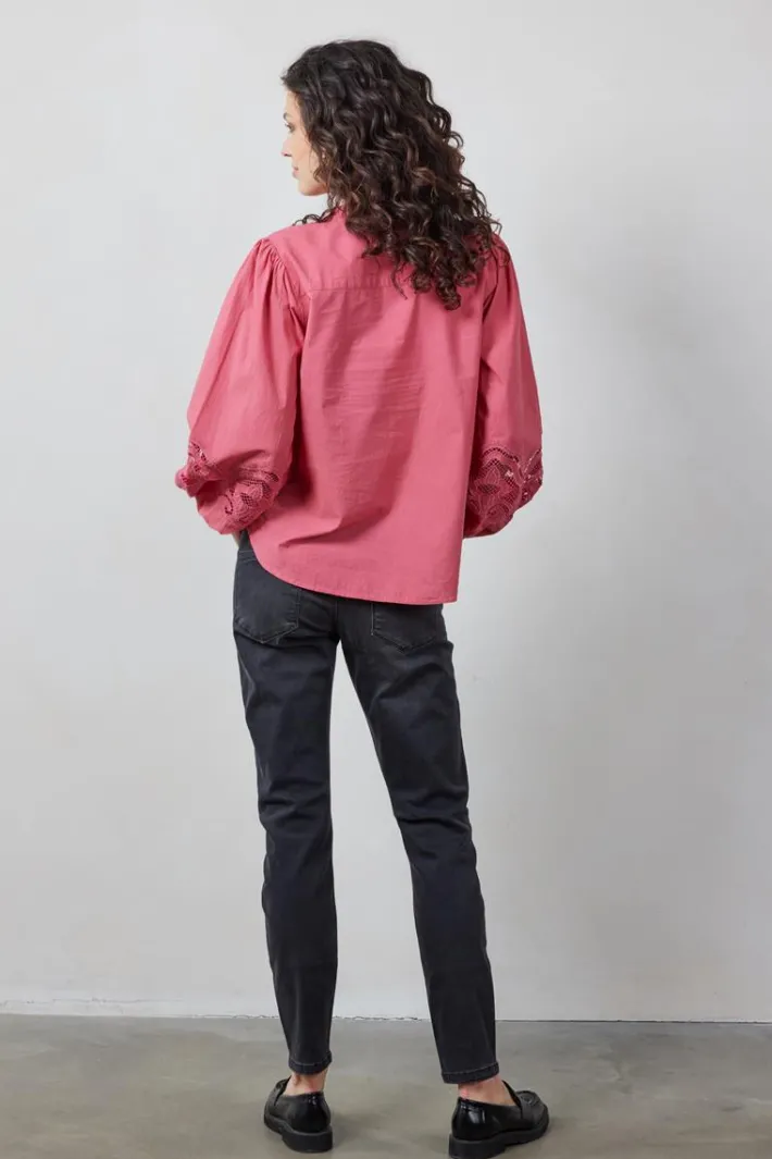 DiDi Blouse Cuty Holly berry rose- Blouses