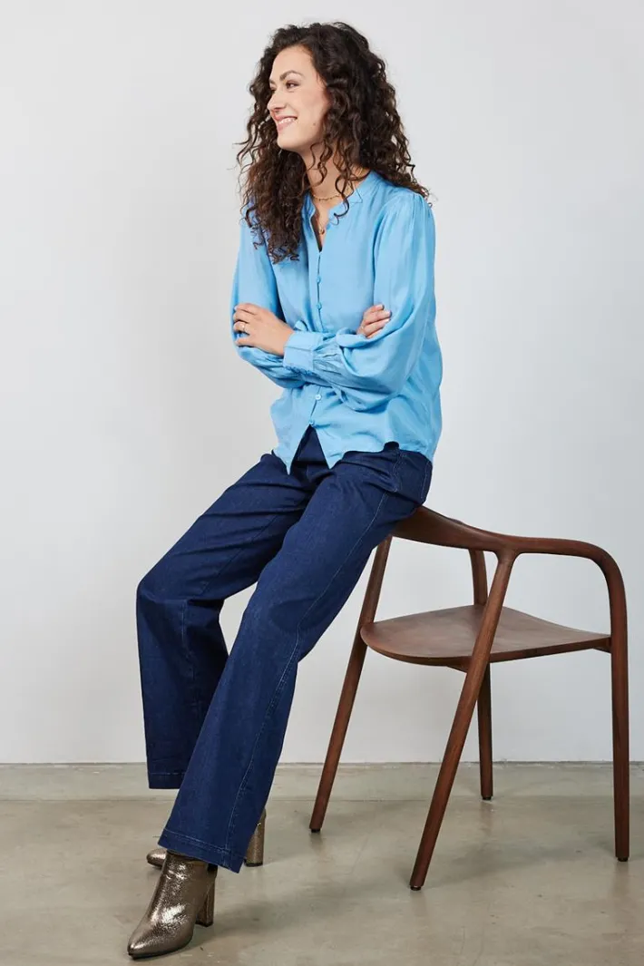 DiDi Blouse Delight Allure blue- Blouses