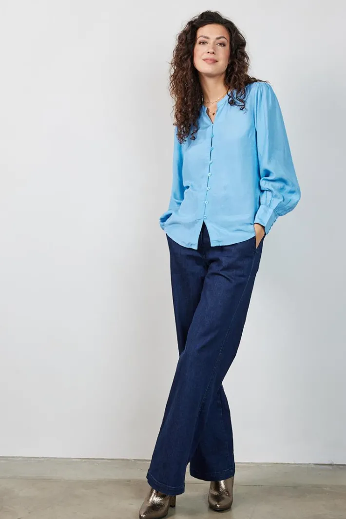 DiDi Blouse Delight Allure blue- Blouses