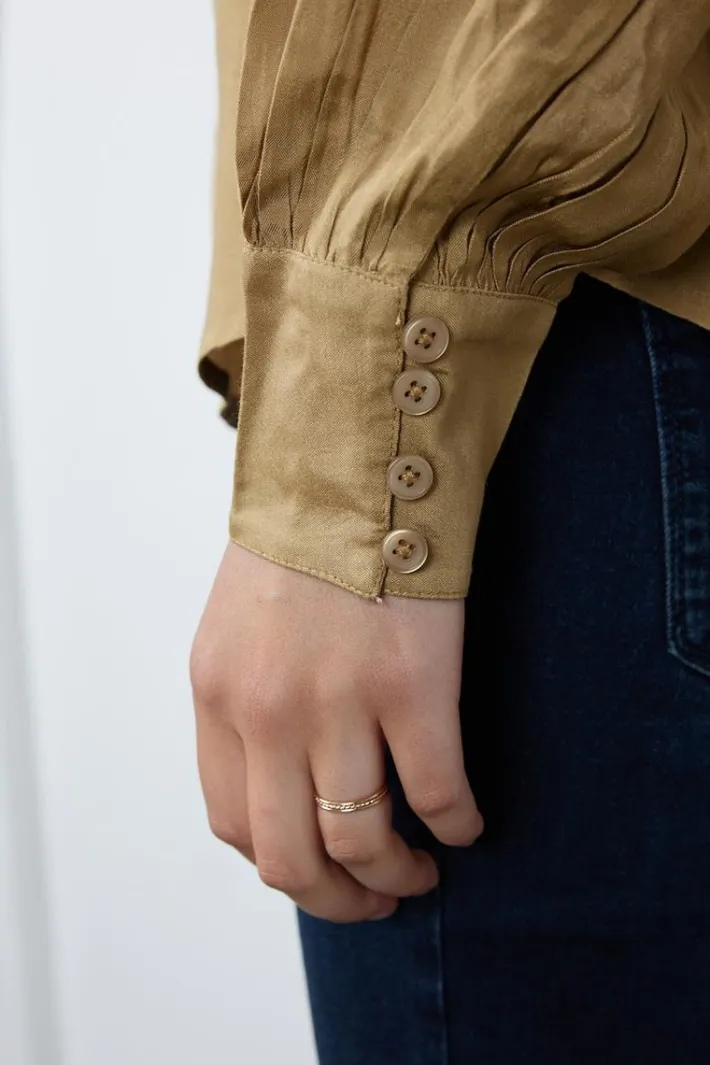 DiDi Blouse Delight Kelp sand- Blouses