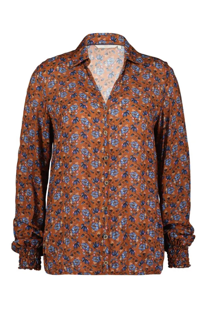 DiDi Blouse Fiesta Brown Waterside XS print- Blouses
