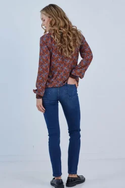 DiDi Blouse Fiesta Brown Waterside XS print- Blouses