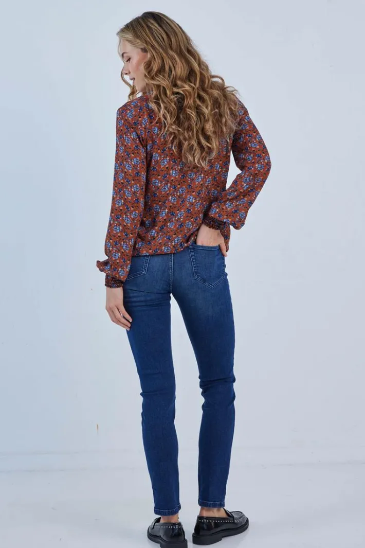 DiDi Blouse Fiesta Brown Waterside XS print- Blouses