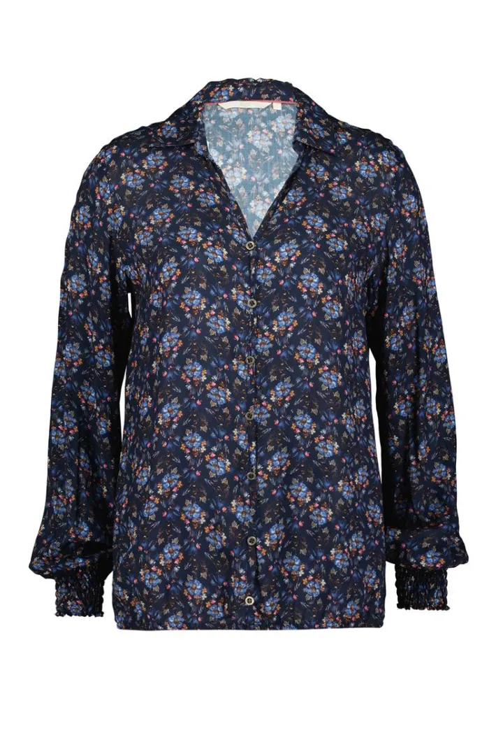 DiDi Blouse Fiesta Dark blue Waterside XS print- Blouses
