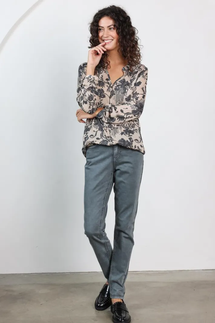 DiDi Blouse Fiesta in Sand ensemble print- Blouses