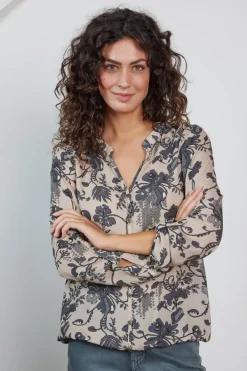 DiDi Blouse Fiesta in Sand ensemble print- Blouses