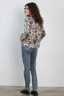 DiDi Blouse Fiesta in Sand ensemble print- Blouses