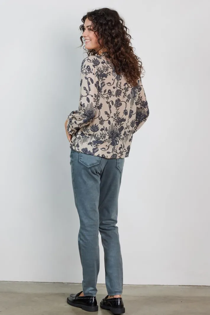 DiDi Blouse Fiesta in Sand ensemble print- Blouses