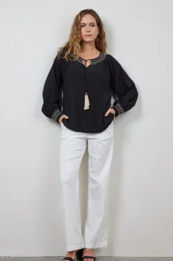 DiDi Blouse Grace in black- Blouses