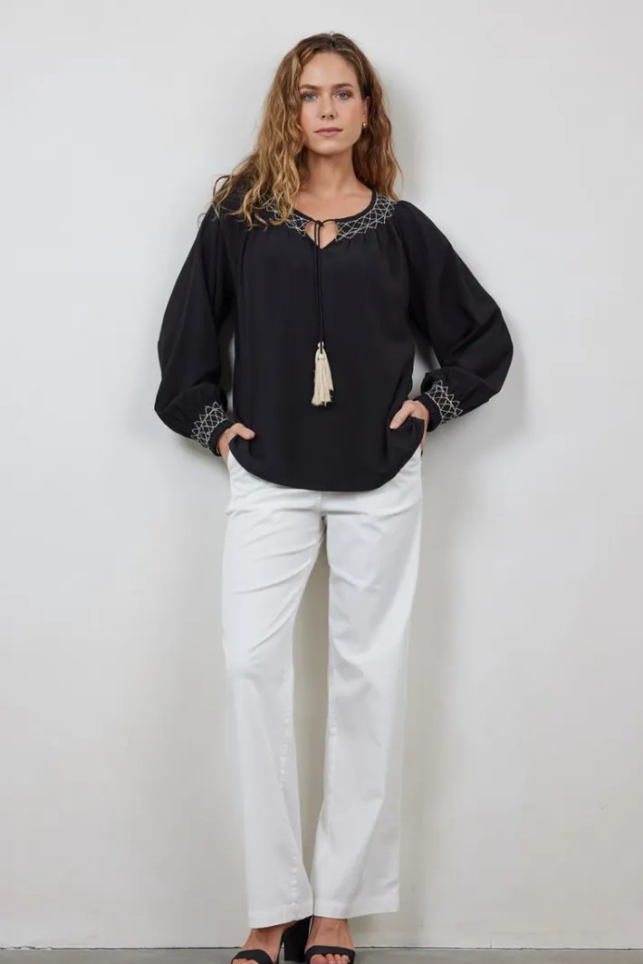 DiDi Blouse Grace in black- Blouses
