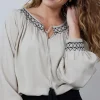 DiDi Blouse Grace in feather grey- Blouses