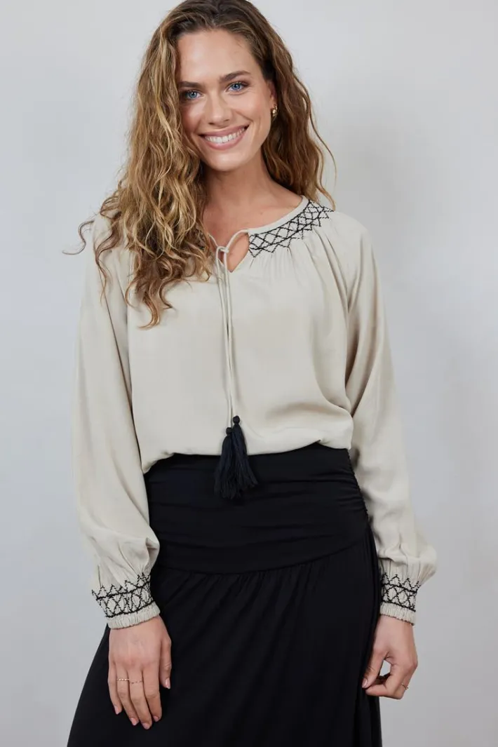 DiDi Blouse Grace in feather grey- Blouses