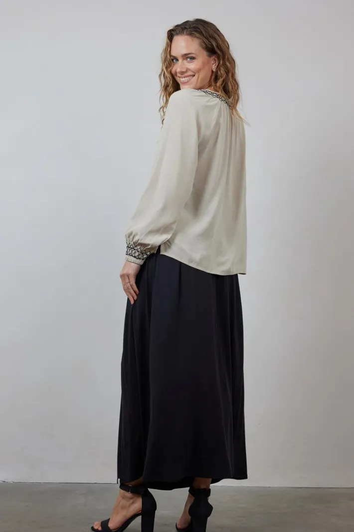 DiDi Blouse Grace in feather grey- Blouses