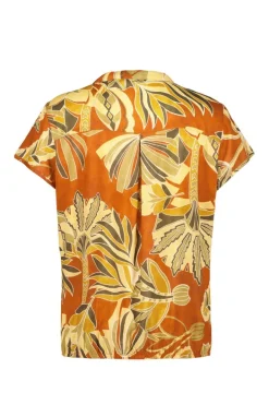 DiDi Blouse Harper in Copper with Palma print- Blouses