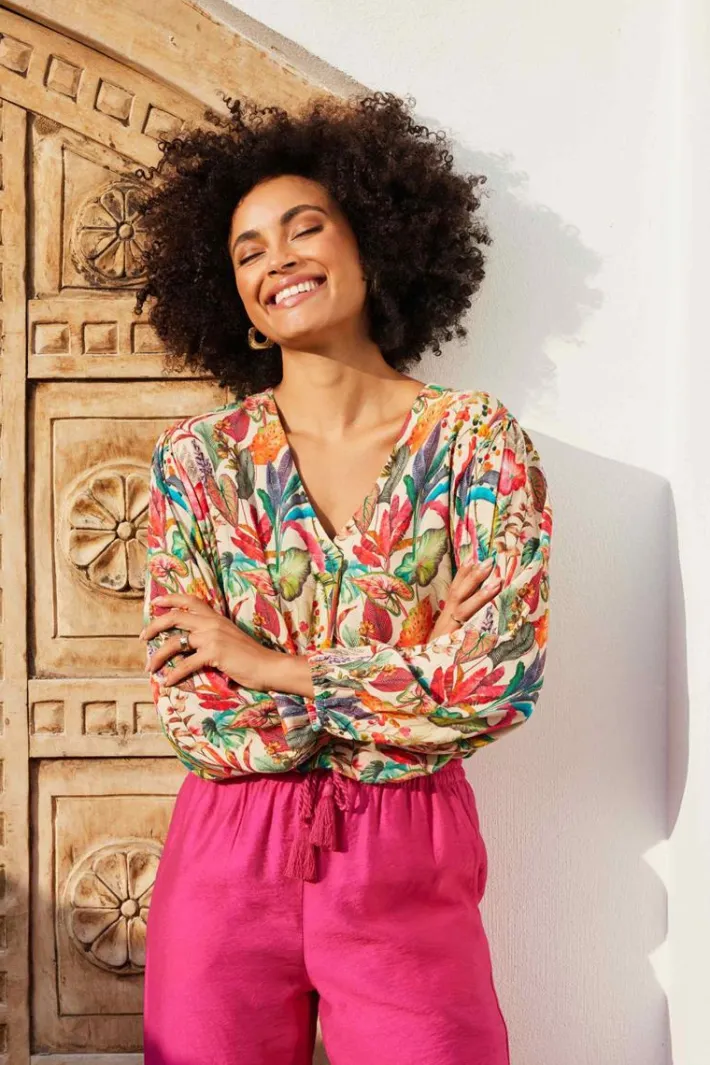 DiDi Blouse Lila Amazing print- Blouses