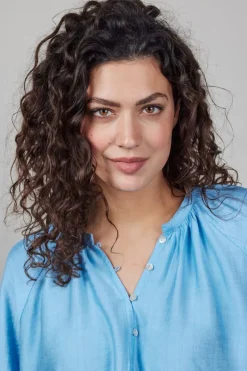 DiDi Blouse Lima in Baltic Sea blue- Blouses