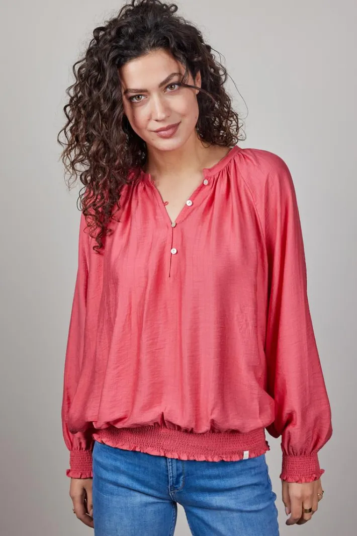 DiDi Blouse Lima in Sharon rose- Blouses