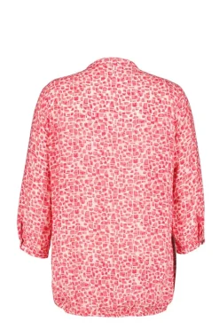 DiDi Blouse Livy in coral with mystic print- Blouses