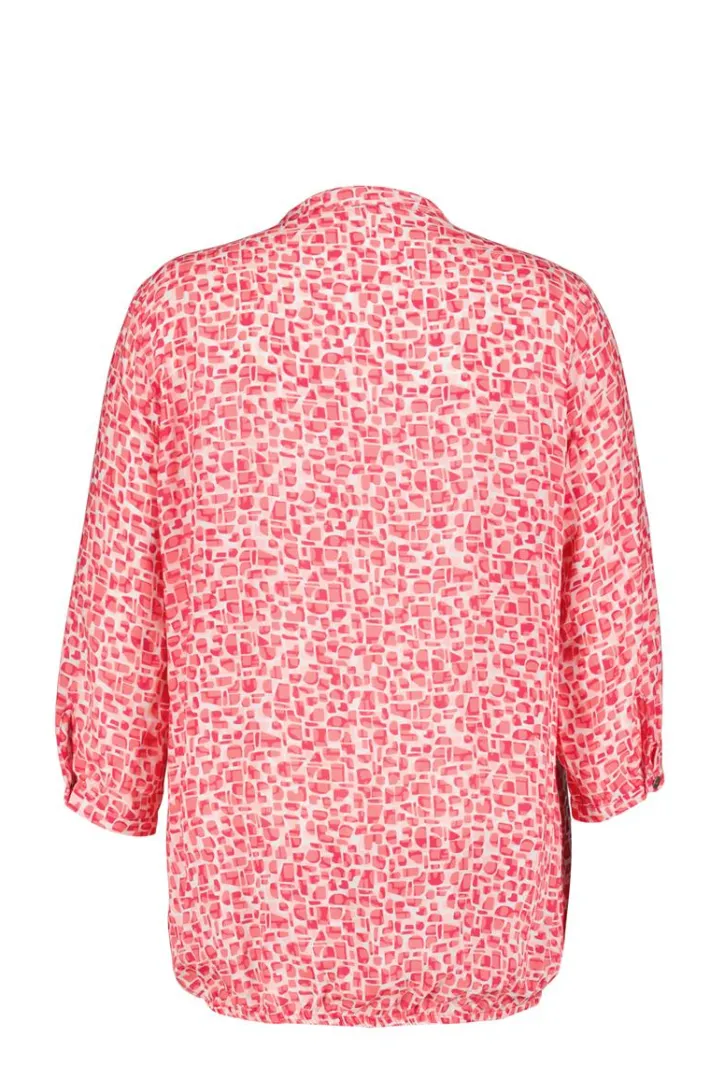 DiDi Blouse Livy in coral with mystic print- Blouses