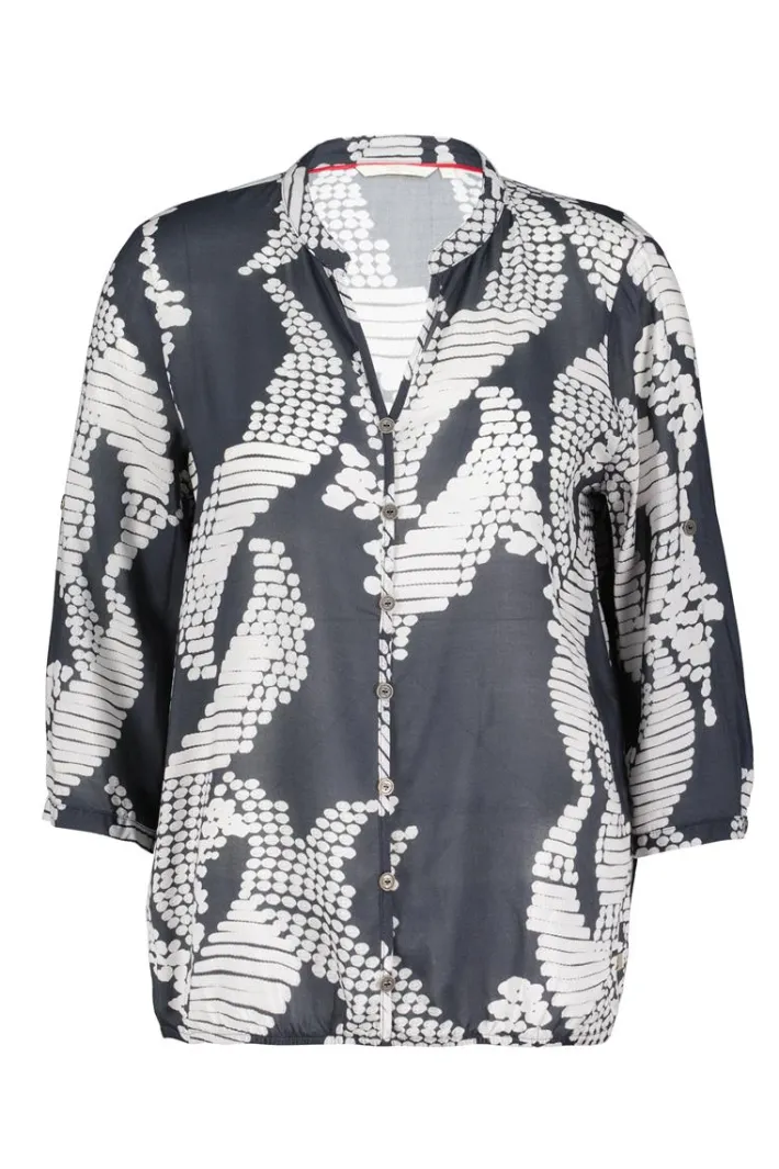 DiDi Blouse Livy in Darkblue met Dancing dots print- Blouses