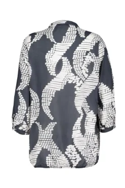 DiDi Blouse Livy in Darkblue met Dancing dots print- Blouses